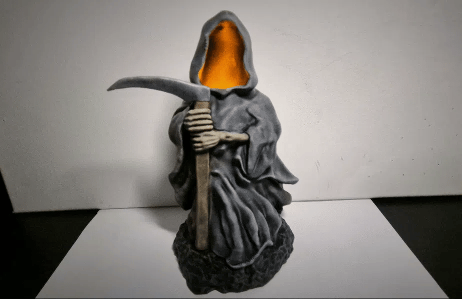 Angel of Death Scythe LED Candle Holder – In the Light of Darkness