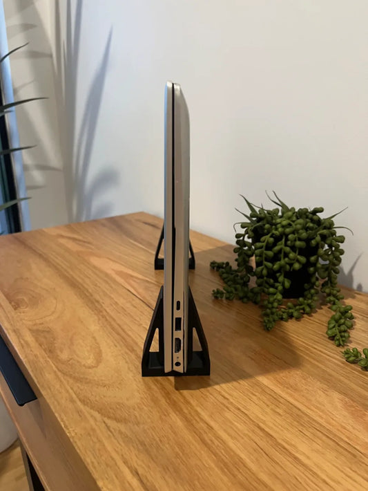 Vertical Laptop Stand – Stylish Design That Saves Desktop Space