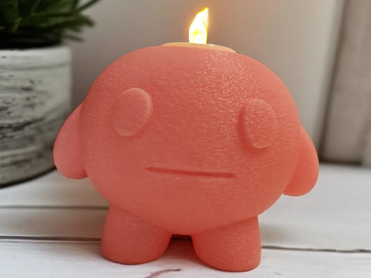 Fat Pink Candle Holder – Lovely Shape, Soft Light